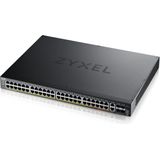 Zyxel - XGS2220 - Layer 3 Toegangsschakelaar - Zwart - 600W PoE - 48x1G RJ45