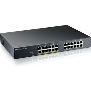 Zyxel 24 Port GbE PoE Switch 130 Watt 802.3at | Rackmount | Smart Hybrid Mode Switch | Standalone oder Nebula Cloud [GS1915-24EP]