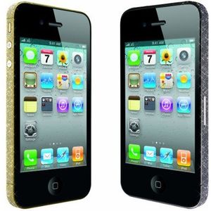 Ozaki iCoat Bling Bling IC856A Bumper beschermfolie voor iPhone 4S, goudkleurig/zilverkleurig