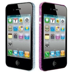 Ozaki iCoat Bling Bling IC856D Bumper beschermfolie voor iPhone 4S, fuchsia / blauw