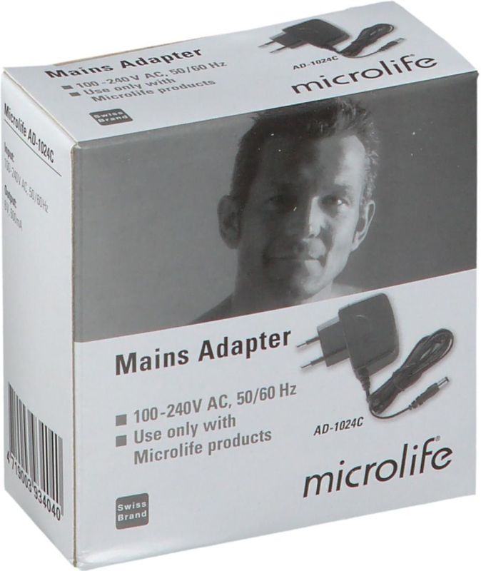 Microlife AD-1024C - Netadapter - Bovenarm Bloeddrukmeter - Universeel - Voor Microlife (excl. Watch BP home)