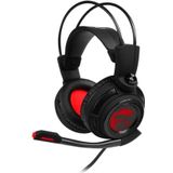 MSI DS502 Headset Hoofdband Zwart, Rood - Headsets (PC/games, Stereofonisch, Hoofdband, Zwart, Rood, Bedraad, 2 m)