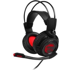 MSI DS502 Headset Bedraad Hoofdband Gamen Zwart, Rood