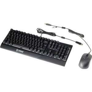MSI Vigor GK30 Gaming-toetsenbord (DE-lay-out) QWERTZ - Mechanische membraanschakelaars, waterdicht, RGB Mystic Light, Verlichting & Media Hotkeys, anti-slip Game Base, vergulde USB 2.0 - full-size
