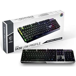 MSI VIGOR GK50 Low Profile Mechanical Gaming Keyboard met KAILH schakelaars met laag profiel, RGB-verlichting, UK Layout