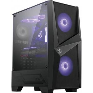MSI MAG Forge 100M Midi Tower Zwart, Transparant