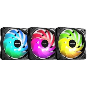 MSI MAX F12A-3 ARG - Computerkoeling - Zwart - 120 mm - 3 x Ventilator