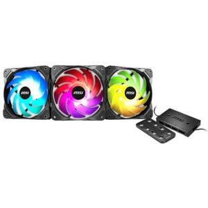 MSI MAX F12A-3H ARG - Computerkoelelement - Zwart - 120 mm - 3 Stuks