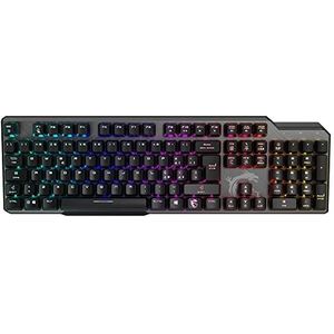 MSI Vigor GK50 Elite IT mechanisch gamingtoetsenbord (Kailh Box White), RGB Mystic Light met één knop, hotkeys voor snelle bediening, games en kantoor, Italiaanse QWERTY-lay-out