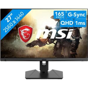 MSI Optix MAG274QRFDE-QD - Computer Monitor - Zwart - 27 Inch - 2560 x 1440 Pixels - 165 Hz G-SYNC