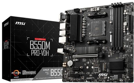 MSI B550M PRO-VDH moederbord AMD B550 Socket AM4 micro ATX