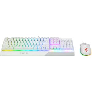 MSI VIGOR GK30 COMBO WHITE US toetsenbord USB QWERTY Italiaans Wit