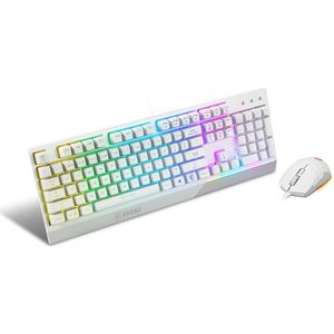 MSI VIGOR GK30 COMBO WHITE US toetsenbord USB QWERTY Italiaans Wit