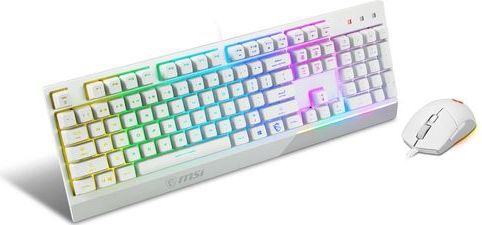 MSI VIGOR GK30 COMBO WHITE US toetsenbord USB QWERTY Italiaans Wit