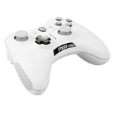 MSI FORCE GC30 V2 WHITE draadloze gamepad-controller voor pc - 2,4 GHz, 600 mAh Li-ionbatterij, vervangbare D-pad-hoezen, twee vibratiemotoren, USB 2.0 - wit, bekabeld/draadloos