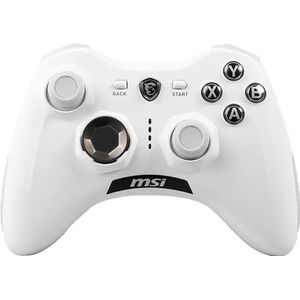 MSI FORCE GC30 V2 White Wireless Gamepad PC en Android, tot 8 uur gebruik, verwisselbare richtingskruis, twee vibratiemotoren, ergonomisch design