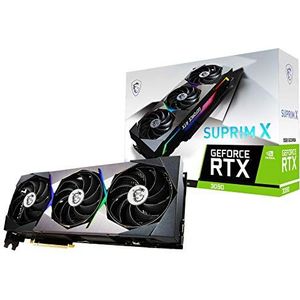 MSI GeForce RTX 3080 SUPRIM X 10G LHR Gaming grafische kaart - NVIDIA RTX 3080 LHR, GPU 1905 MHz, 10 GB GDDR6X geheugen