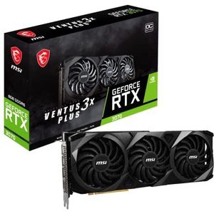 MSI RTX 3070 Ventus 3X Plus 8G OC LHR grafische kaart, zwart