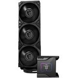 MSI MEG CORELIQUID S360 AIO CPU-Wasserkühlung, 2.4 Zoll IPS Display, 7th Gen Asetek Pumpe, VRM Lüfter, 3x Silent Gale P12 , verdampfungssichere Schläuche, MSI Center, AMD & Intel Kompatibel