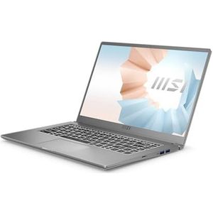 MSI Modern 15 A11SB-845ES Portátil 39,6 cm (15,6 inch) Full HD Intel® Core™ i7 16GB DDR4-SDRAM 1000GB SSD NVIDIA GeForce MX450 Wi-Fi 6 (802.11ax) Windows 10 Home grijs