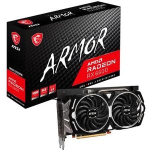 MSI Radeon RX 6600 ARMOR 8G Gaming Grafische kaart - AMD RX 6600, GPU 2044/2491 MHz, 8000MB DDR6 Geheugen