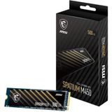 MSI SPATIUM M450 PCIe 4.0 NVMe M.2 500GB SSD (Gen4x4, NVMe 1.4, afmetingen 80.00 x 22.0 x 2.15, grootte 500 GB, lezen 3600 MB/s, schrijven 2300 MB/s)