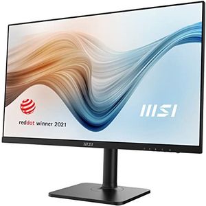 MSI Modern MD272QP 27 inch WQHD desktopmonitor - IPS-paneel 2560 x 1440, 75 Hz/4 ms, oogcomfort, contrast 1000:1, geïntegreerde luidspreker, DisplayPort 1.2, HDMI 1.4b, USB Type-C, USB 2.0 - zwart