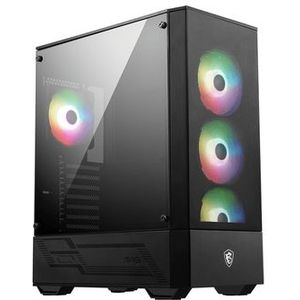 MSI MAG Forge 112R - PC Case - Behuizing - Compatibel voor ATX, micro ATX, Mini-ITX - Gehard glas - Zwart