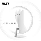 MSI PRO MP341CQWDE LED-monitor Energielabel G (A - G) 86.4 cm (34 inch) 3440 x 1440 Pixel 21:9 1 ms DisplayPort, HDMI, Hoofdtelefoon (3.5 mm jackplug) VA LED