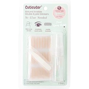 YOYCOOL Cuticuter ooglidtape, 120 stuks, onzichtbare ooglidstrips, waterdichte ooglidstrips van natuurlijke vezels voor ogen met capuchon, hangende oogleden (slank)