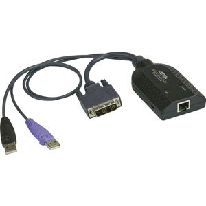 ATEN USB DVI Virtual Media KVM-adapter met smartcard-ondersteuning