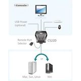 ATEN CS22D-AT KVM-switch Zwart