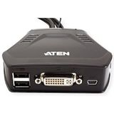 ATEN CS22D-AT KVM-switch Zwart
