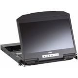 Aten - CL3800 KVM Console - Zwart - Korte USB HDMI DVI VGA Dual Rail LCD-console