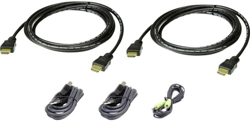 ATEN 2L-7D02UHX5 toetsenbord-video-muis (kvm) kabel Zwart 1,8 m