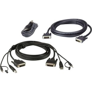 ATEN 2L-7D03UDX5 toetsenbord-video-muis (kvm) kabel Zwart
