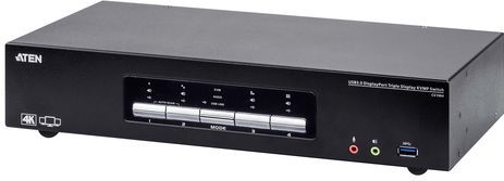 Aten - CS1964 - KVM Switch - Zwart - 4-voudig - DisplayPort - USB 3.0 - Audio