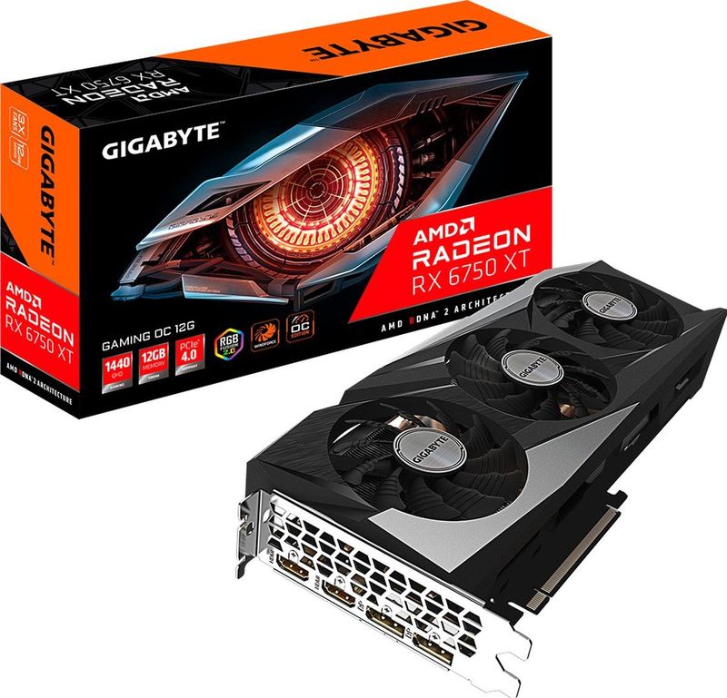 GIGABYTE GAMING Radeon RX 6750 XT OC 12G AMD 12 GB GDDR6