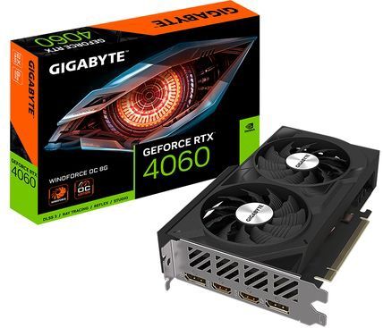 Gigabyte NVIDIA GeForce RTX 4060 Windforce OC 8G - 8GB - GDDR6 - PCIe 4.0