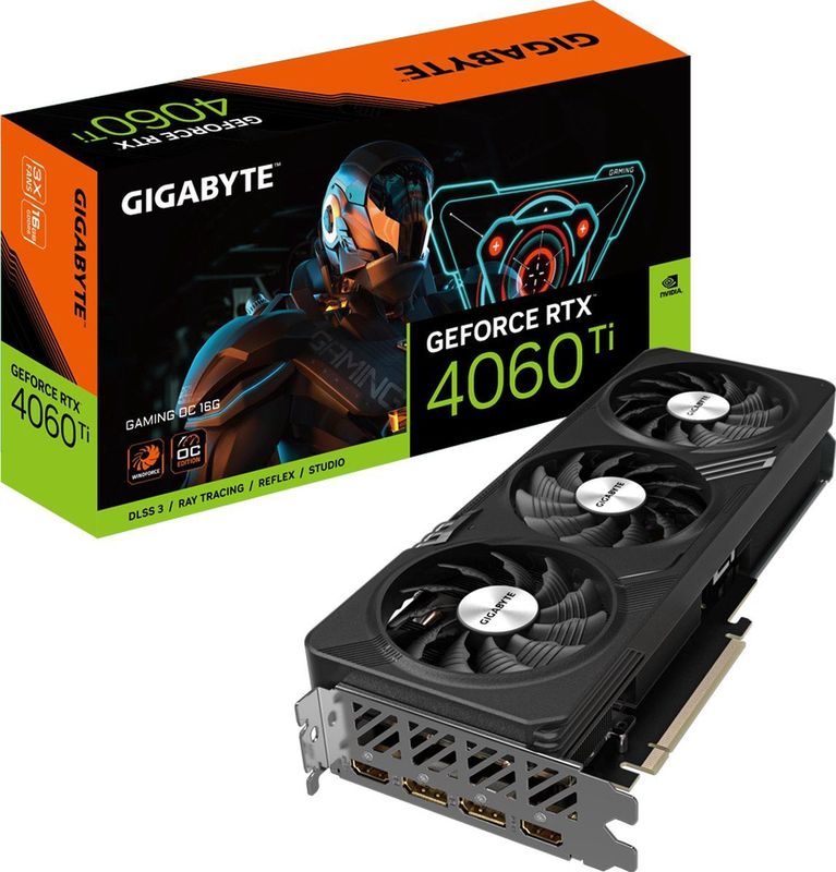 GIGABYTE GeForce RTX 4060 Ti GAMING OC 16G - Videokaart - 16 GB GDDR6 - PCIe 4.0 - 2x HDMI - 2x DisplayPort