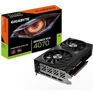 Gigabyte GeForce RTX 4070 WINDFORCE 2X OC 12G grafische kaart - 12GB GDDR6X, 192bit, PCI-E 4.0, 2490MHz, 3x DisplayPort 1.4a, 1x HDMI 2.1a, NVIDIA DLSS 3, GV-N4070WF2OC-12GD