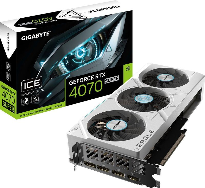 Gigabyte EAGLE GeForce RTX 4070 SUPER OC ICE NVIDIA 12 GB GDDR6X