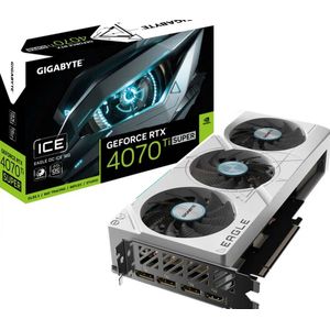 GIGABYTE GeForce RTX 4070 Ti SUPER EAGLE ICE OC 16G - Videokaart - 16GB GDDR6X - PCIe 4.0 - 1x HDMI - 3x DisplayPort