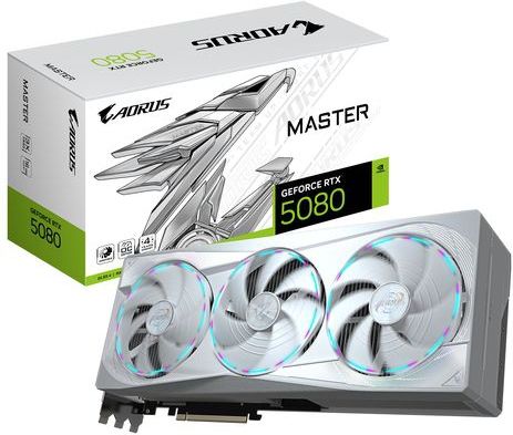 Gigabyte - Aorus Geforce RTX 5080 Master Ice - Grafische Kaart - 16GB GDDR7 - PCI-E 5.0