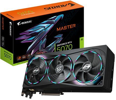 GIGABYTE - NVIDIA GeForce RTX 5070 AORUS MASTER - Videokaart - 12GB - GDDR7 - PCIe 5.0