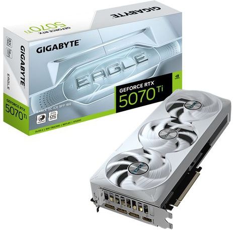 GIGABYTE - NVIDIA GeForce RTX 5070 Ti EAGLE OC ICE SFF - Videokaart - 16GB - GDDR7 - PCIe 5.0