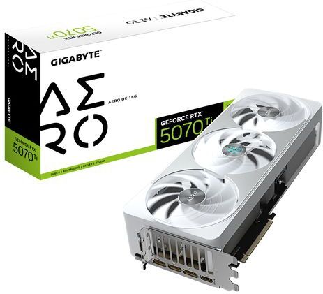 GIGABYTE - NVIDIA GeForce RTX 5070 Ti AERO OC - Videokaart - 16GB - GDDR7 - PCIe 5.0