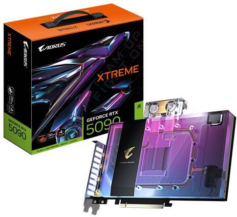 GIGABYTE - RTX 5090 AORUS XTREME WATERFORCE WB - Videokaart - 32GB - GDDR7 - PCIe 5.0