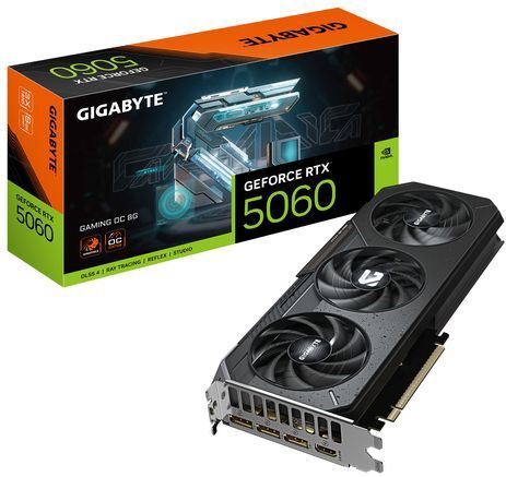 Gigabyte - RTX 5060 Gaming OC - Grafische Kaart - 8GB GDDR7 - Windforce Koelsysteem