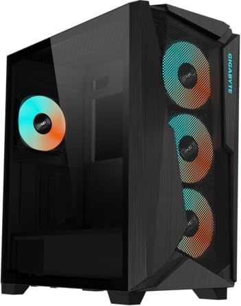 GIGABYTE C301 GLASS - Midi Tower Behuizing - Zwart - Mesh Voorkant